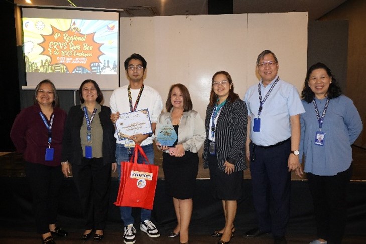 Champion of 4th CRVS Quiz Bee for LCRO Employees (Mr. Carlo V. Villanueva)