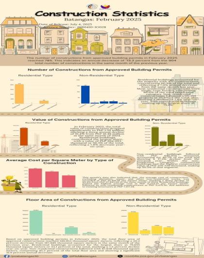 Construction Statistics Batangas February 2025